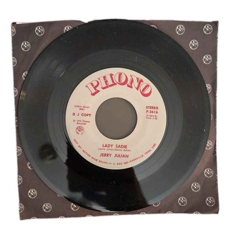 Jerry Julian 45 Lady Sadie / Memory Lane Phono P-2616 PROMO Country DJ Copy VG+